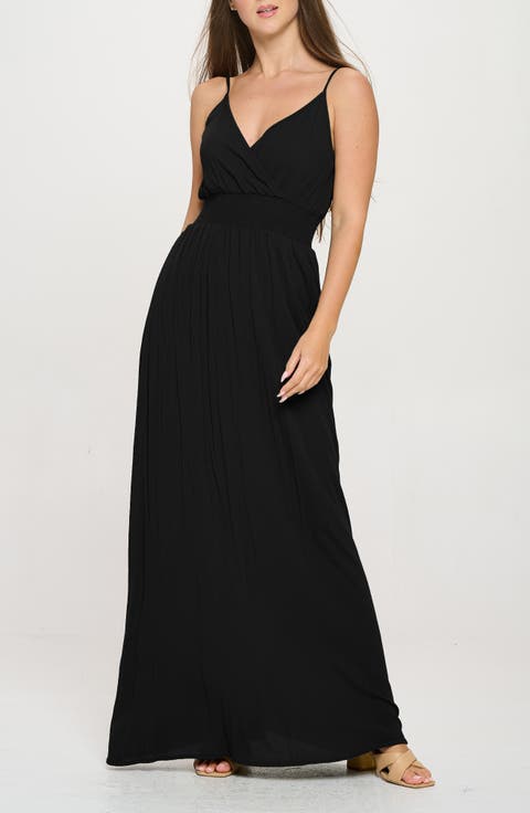 Solid Sleeveless Gauze Maxi Dress