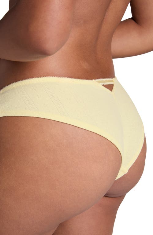 Hunkemoller Hunkemöller Pointelle Brazilian Brief In Yellow