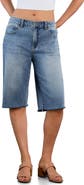 HINT OF BLU Longer Length Denim Shorts