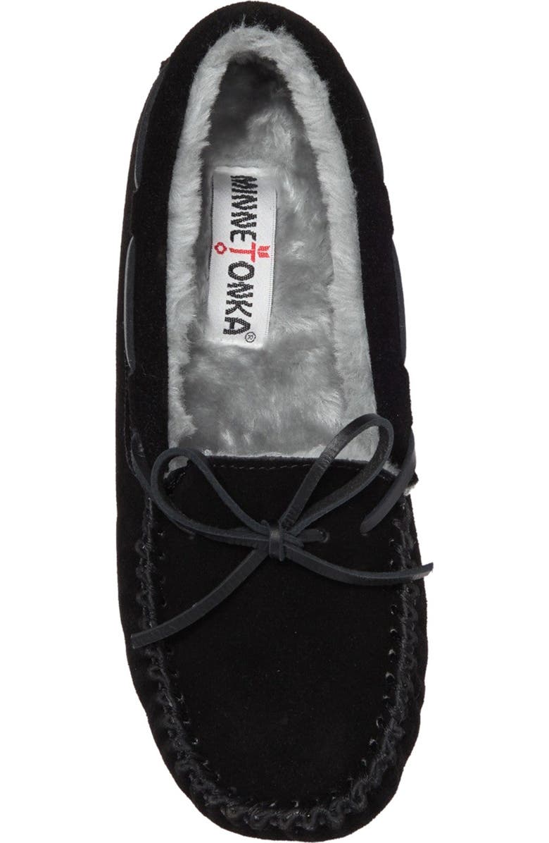 Minnetonka Comfy Faux Fur Moccasin, Alternate, color,