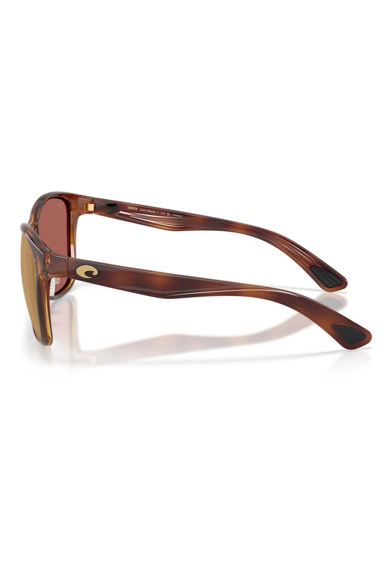 Luna Nueva 57mm Polarized Butterfly Sunglasses, Alternate, color, TORTOISE / GOLD MIRROR 580P