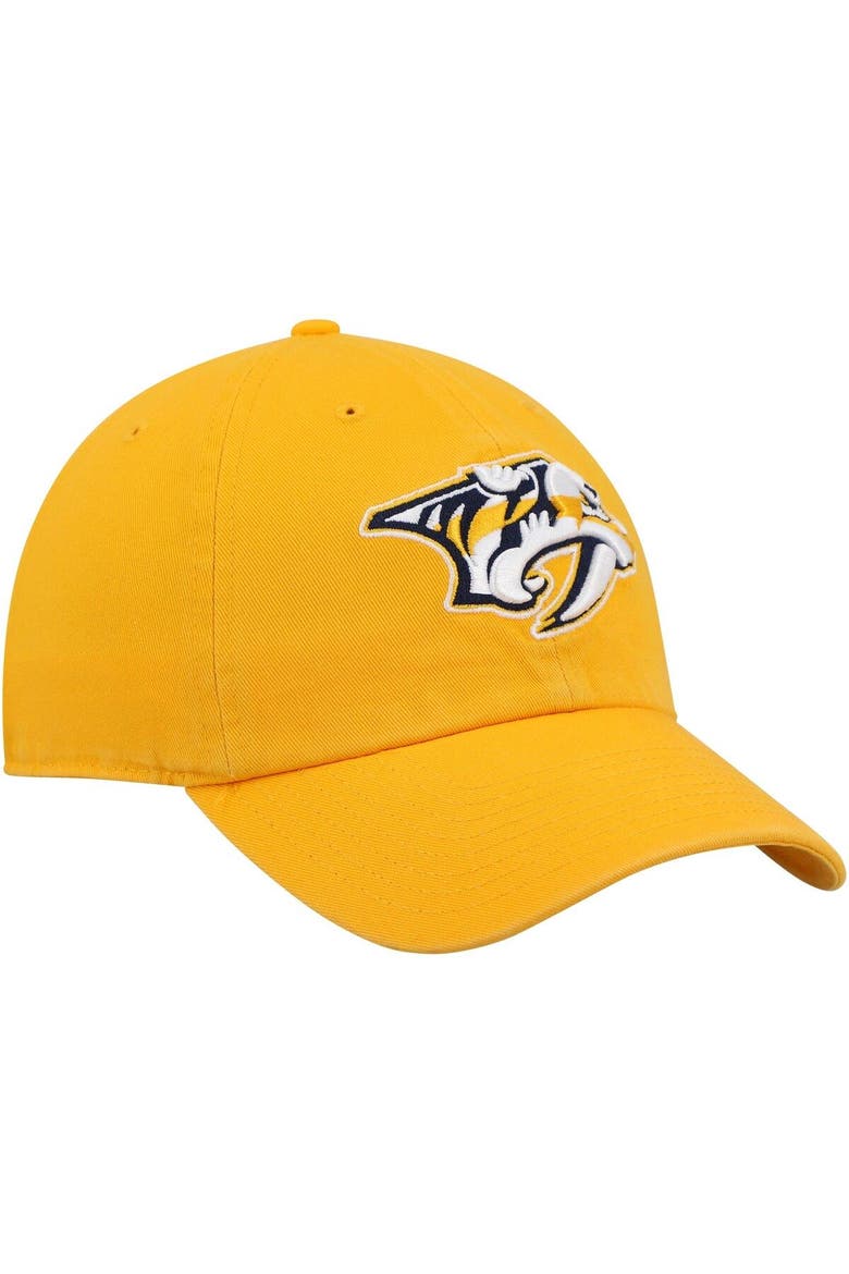Men's '47 Gold Nashville Predators Clean Up Adjustable Hat, Alternate, color, Gold