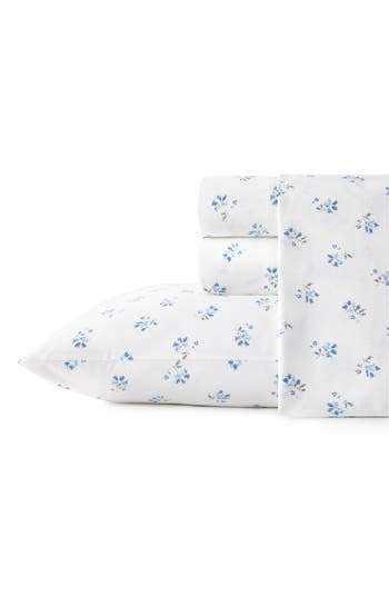 Stone Cottage Sketchy Ditsy 200 Thread Count Cotton Percale Sheet Set In Blue