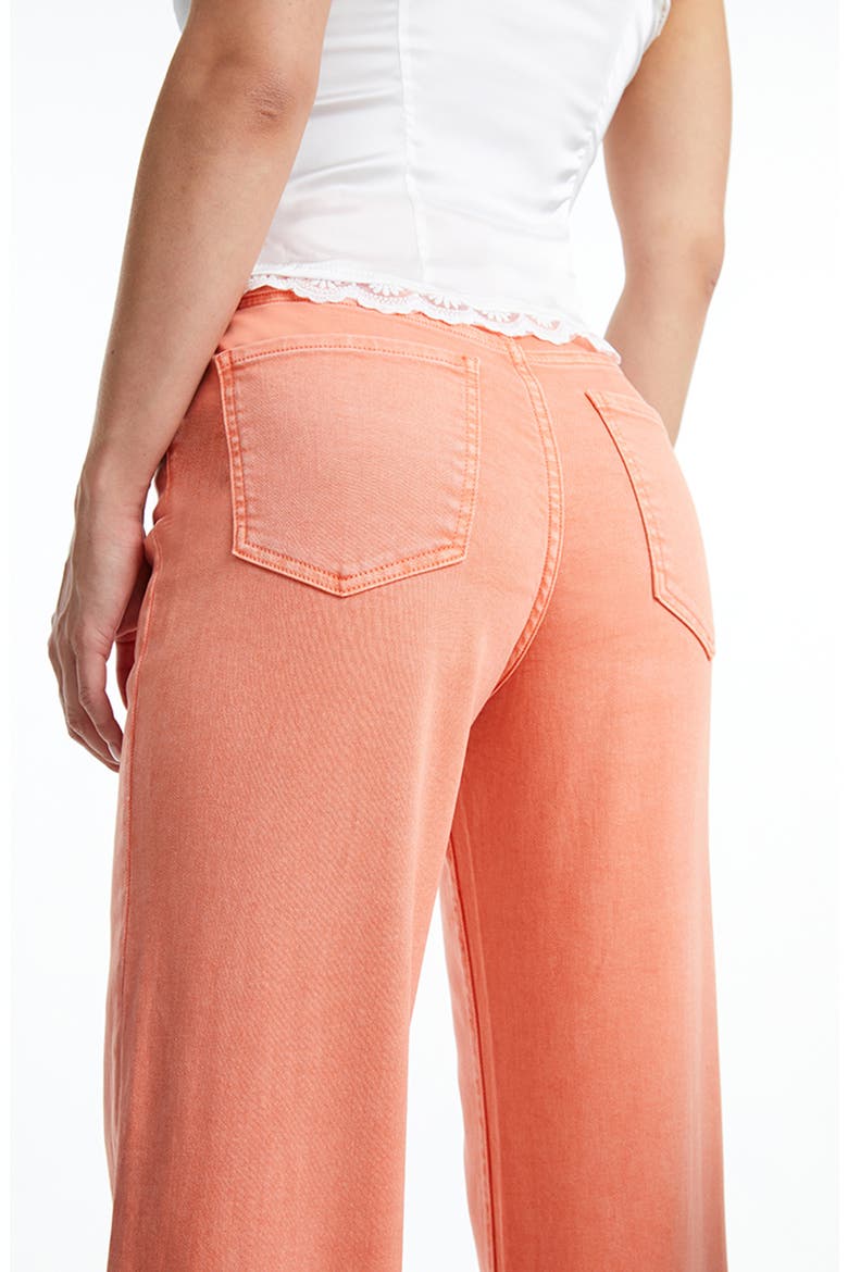 High Waist Wide Leg Jeans, Alternate, color, CORAL