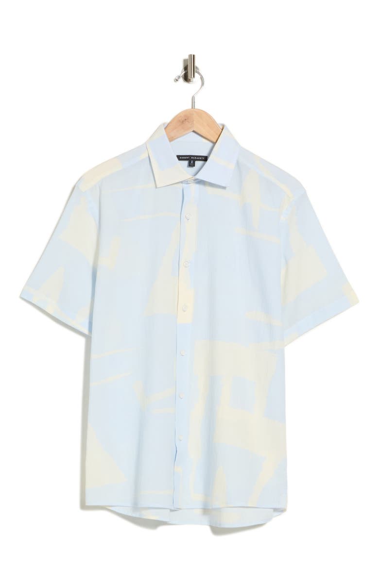 Gabin Short Sleeve Button-Up Shirt, Main, color, BLUE HAZE