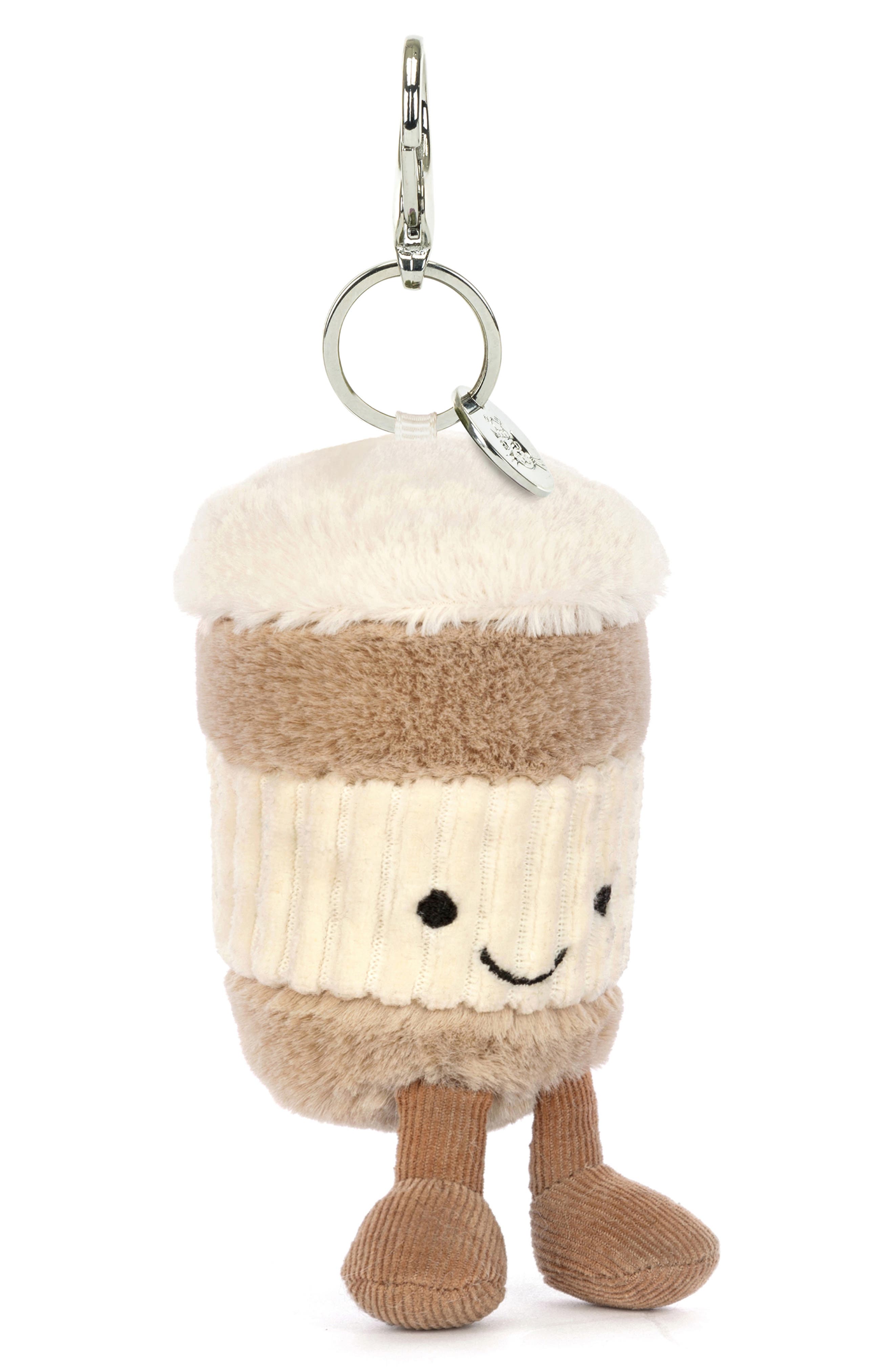Jellycat Amuseables Coffee To-Go Cup Bag Charm, Main, color, 