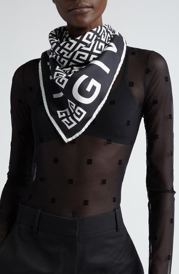 【関税＆送料込み】Givenchy Scarf 4G Embrodery Accessories Givenchy 4g And Logo Wool And Cashmere Scarf | italist