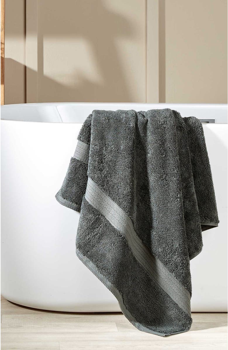 CHRISTY Renaissance Classic 100% Egyptian Cotton 4 Piece Bath Sheet Set, Alternate, color, Ash Gray