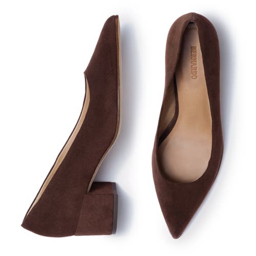 Bernardo Footwear Millie Block Heel Pump In Brown