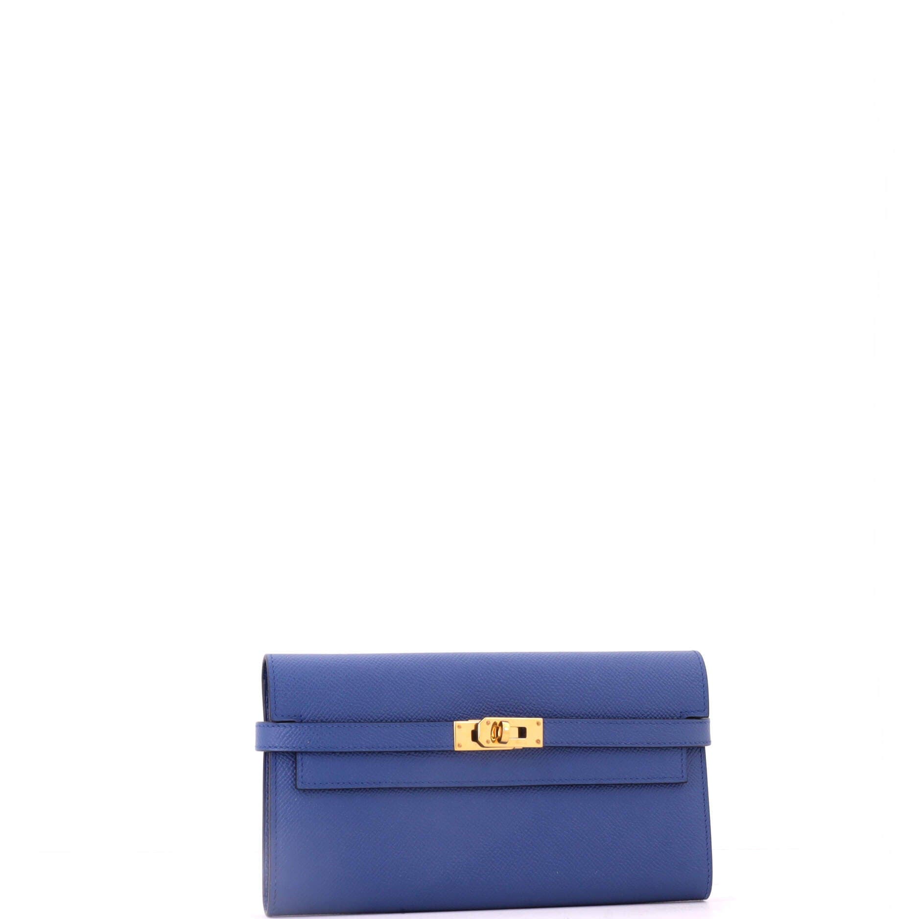 Kelly Wallet Epsom Long, Alternate, color, Blue