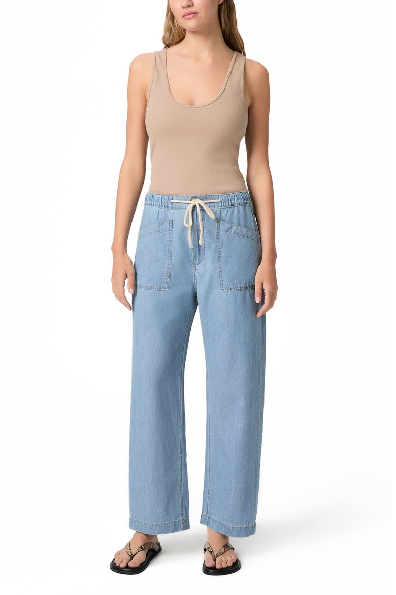 Evann Drawstring Wide Leg Jeans, Alternate, color, SILVER LAKE
