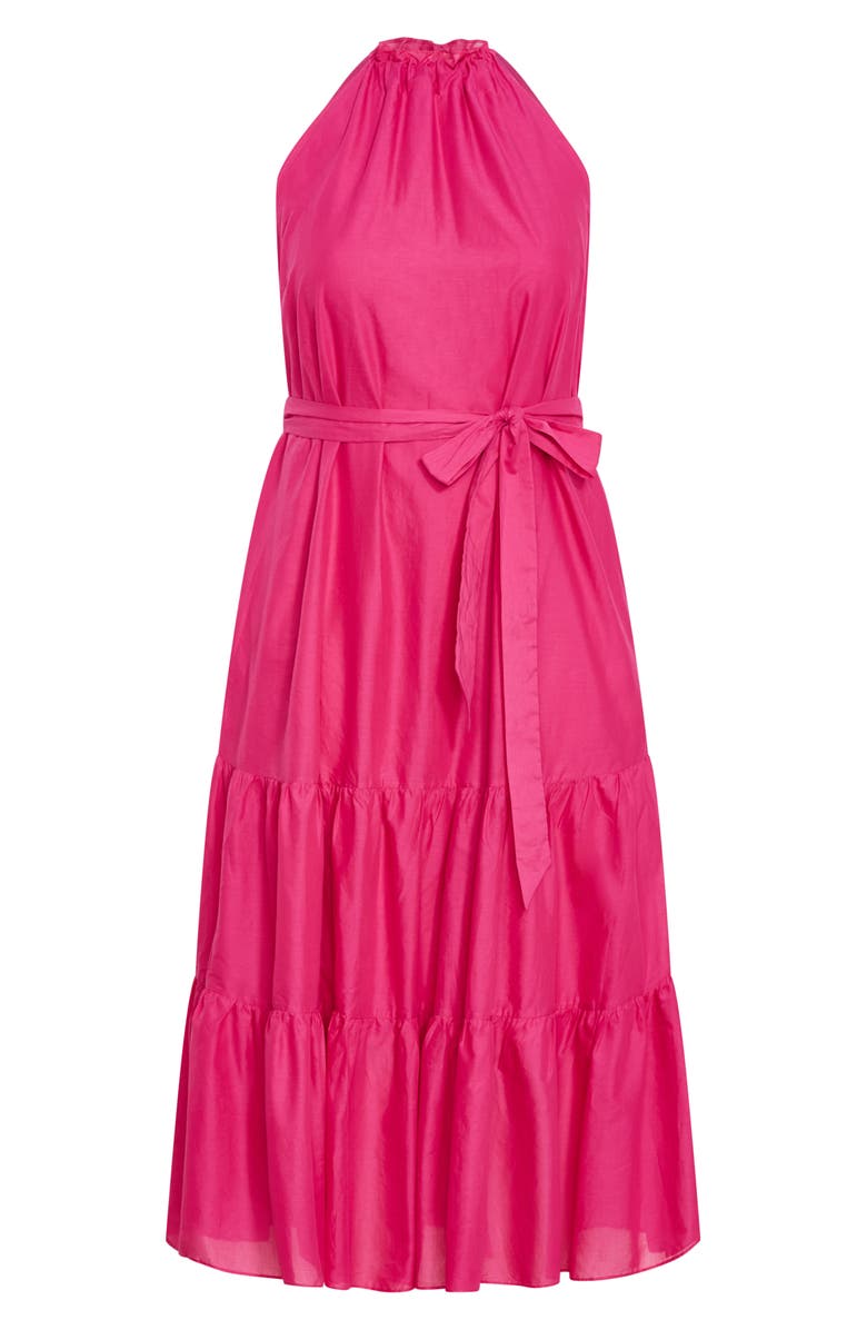 City Chic Kiana High Neck Maxi Dress, Alternate, color, Magenta