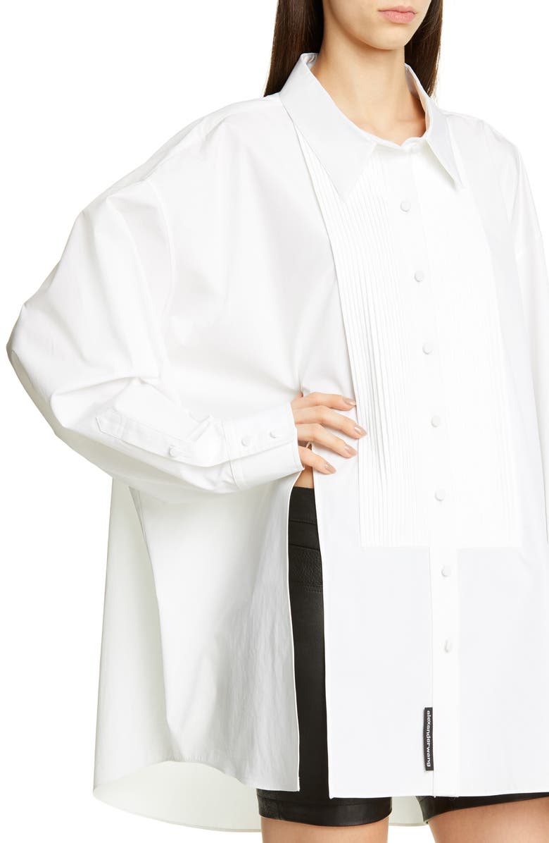 Alexander Wang Oversize Tuxedo Shirt, Alternate, color, 