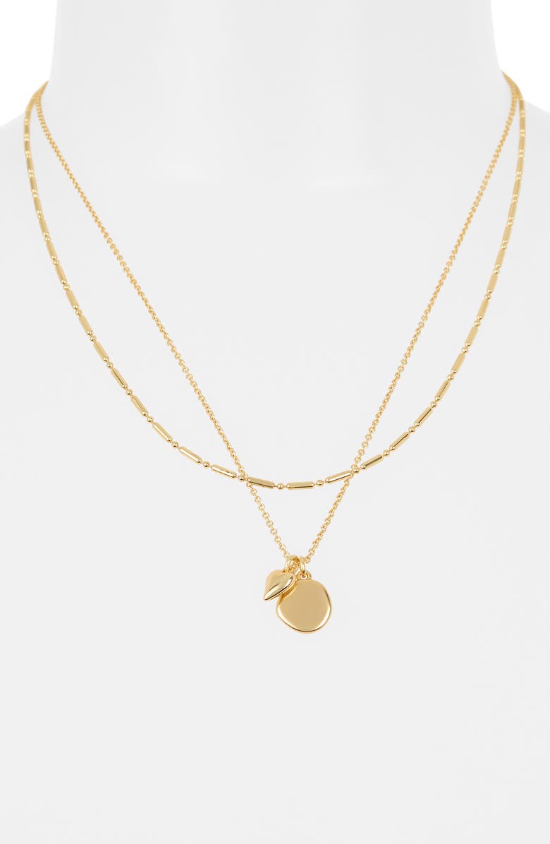 Madewell Heart Pendant Layered Chain Necklace, Alternate, color, 