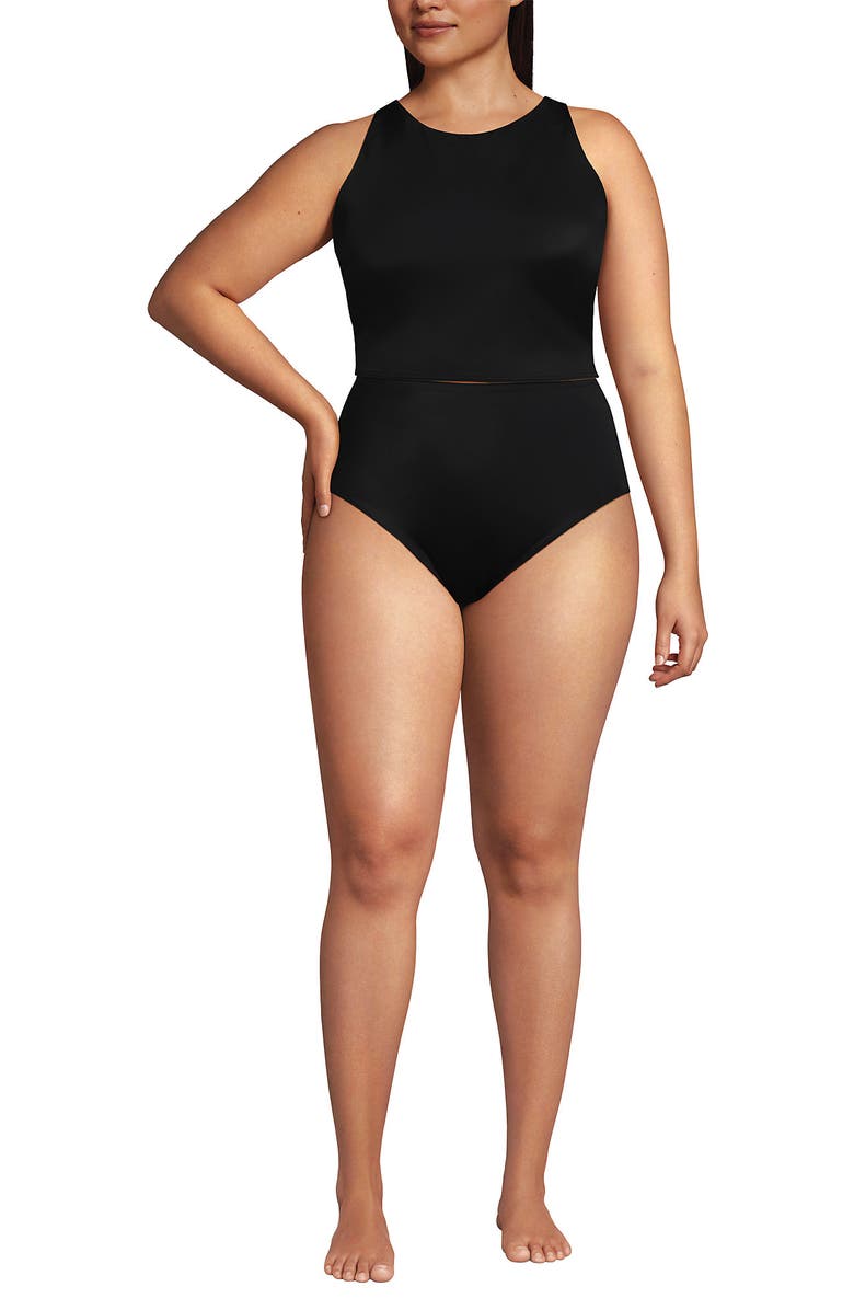 Lands' End Tugless Portrait Back Set, Alternate, color, Black