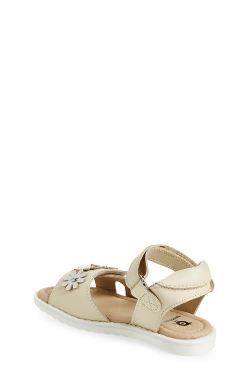 Shop Old Soles Flower Sandy Ankle Strap Sandal In Vanilla/silver