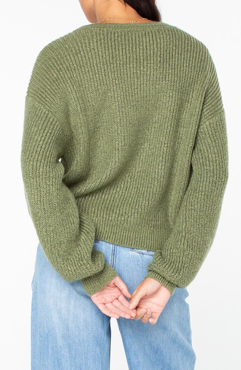 Roxy Around the Way Boatneck Sweater, Alternate, color, Oil Green