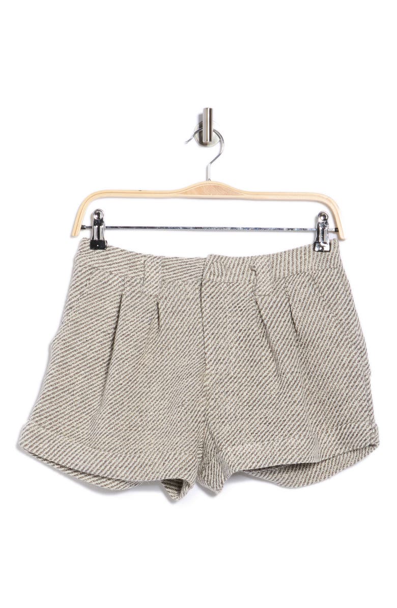 JACQUIE THE LABEL Gordes High Waist Tweed Shorts, Alternate, color, Walnut
