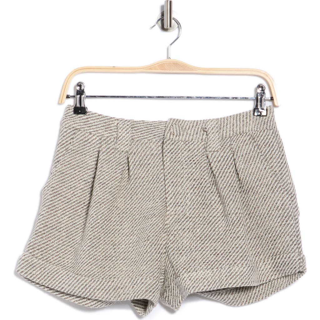 Jacquie The Label Gordes High Waist Tweed Shorts In Neutral