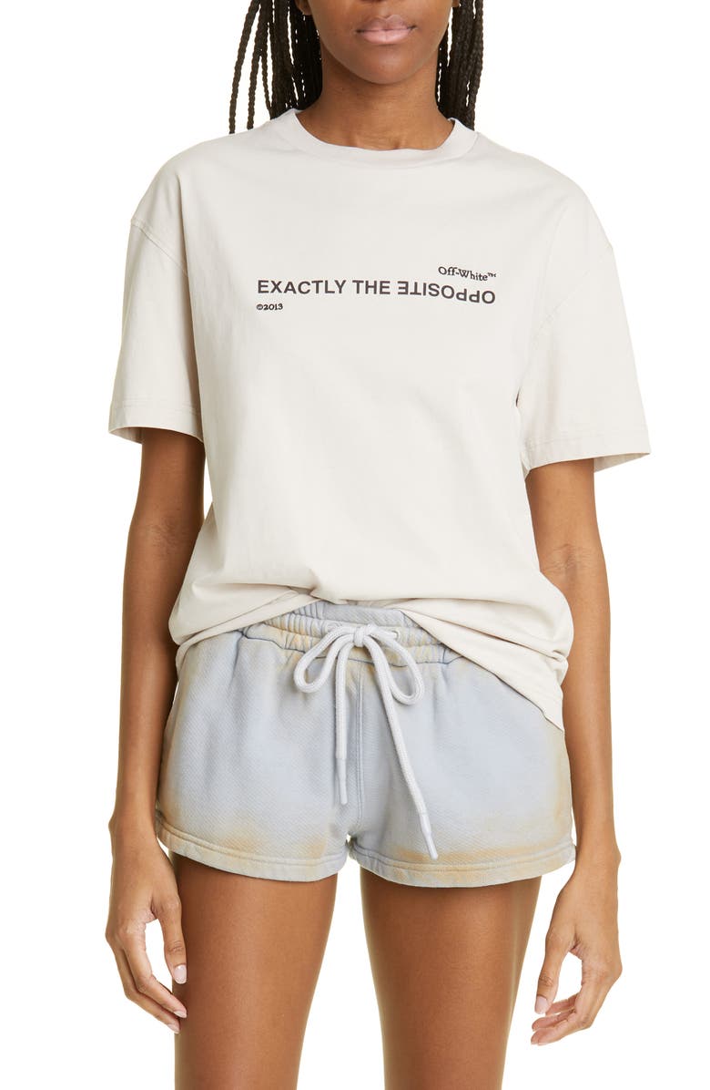 Off-White Exactly The Opposite Cotton Graphic Tee, Main, color, 