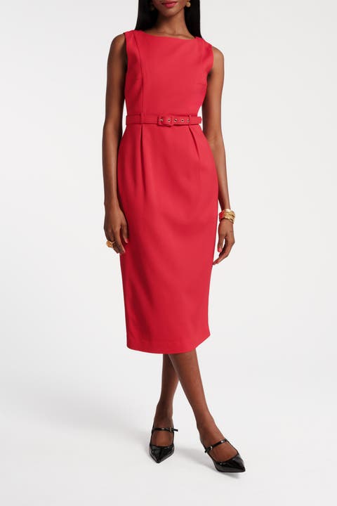 Audrey Belted Midi Dress