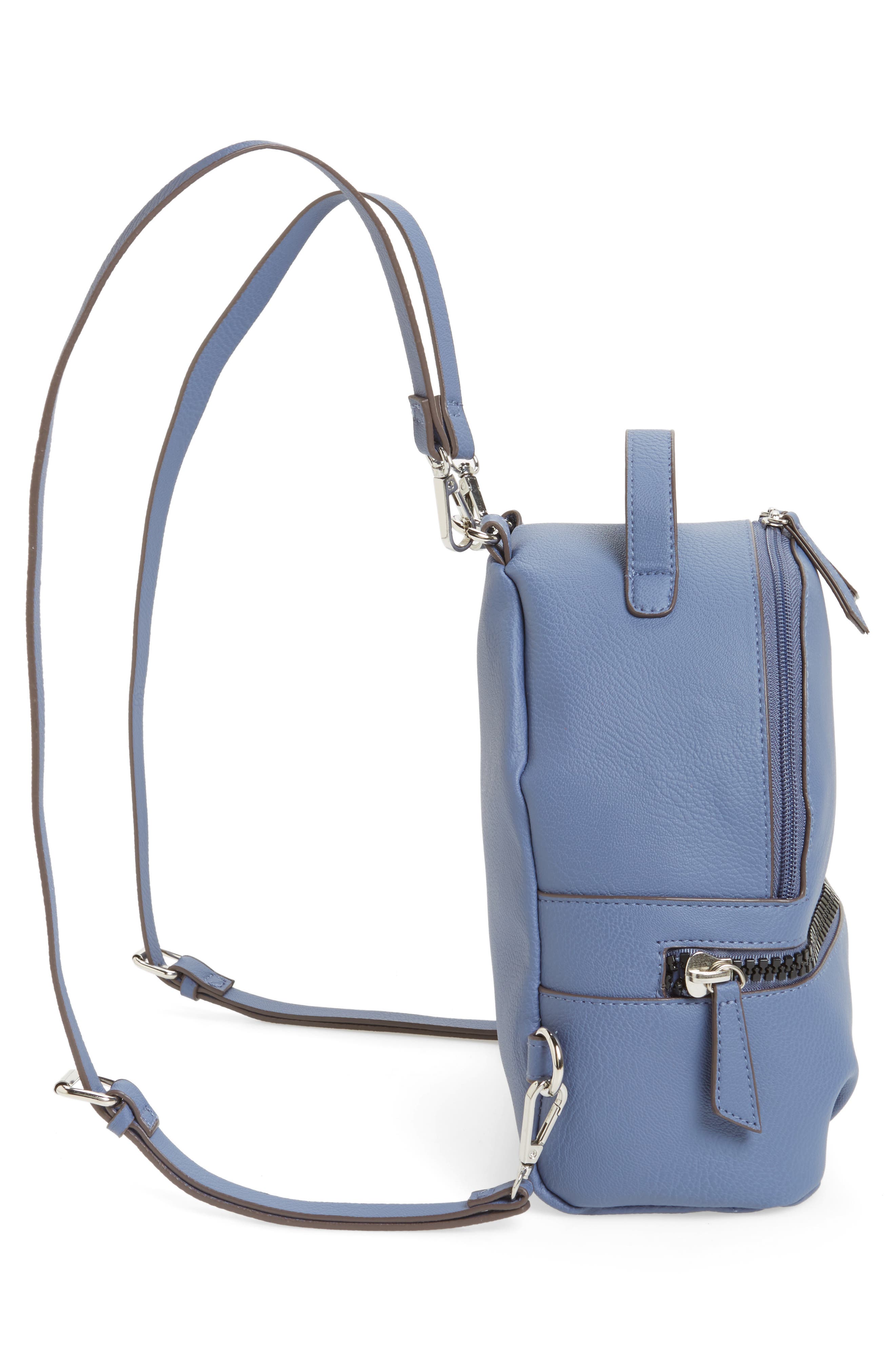 T-Shirt & Jeans Textured Faux Leather Mini Backpack, Alternate, color, 