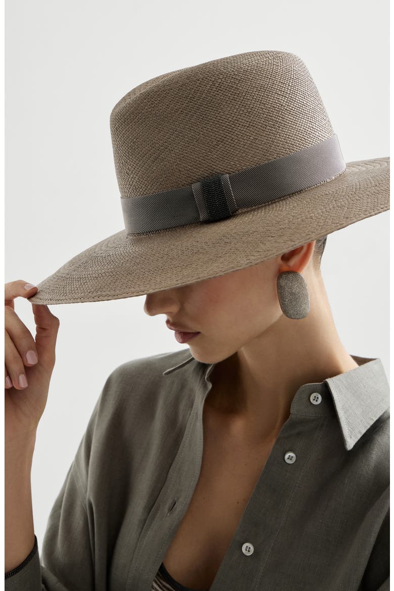 Straw fedora, Alternate, color, Beige