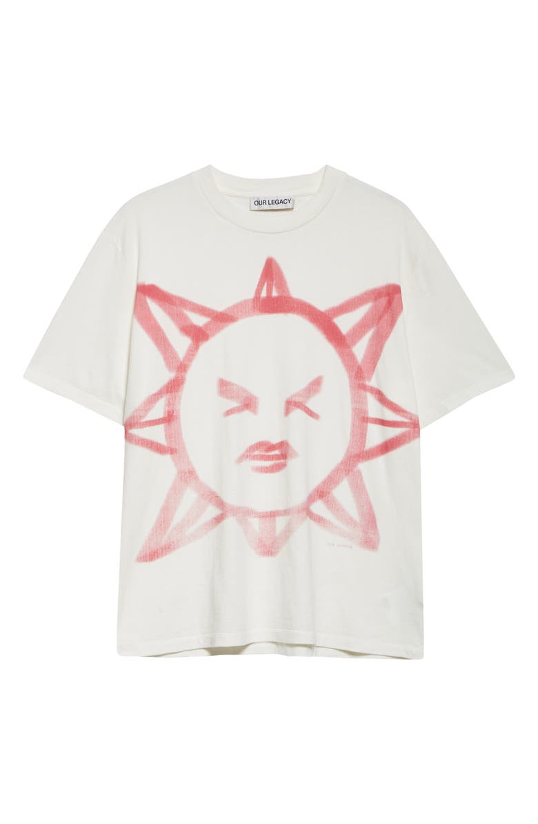 OUR LEGACY Box Squinting Sun Graphic T-Shirt, Alternate, color, 