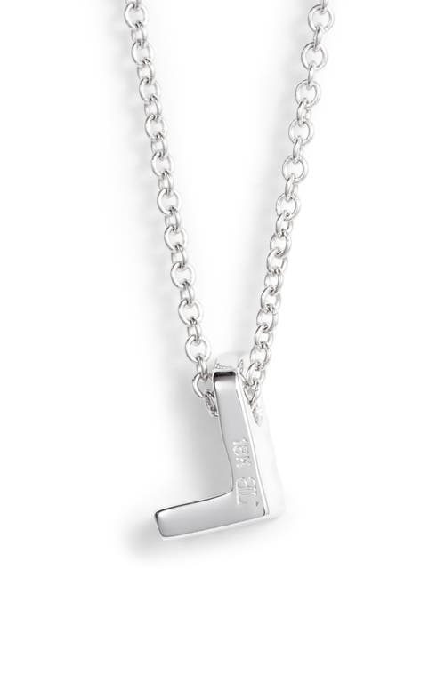 Bony Levy Diamond Pavé Initial Pendant Necklace In 18k White Gold - L