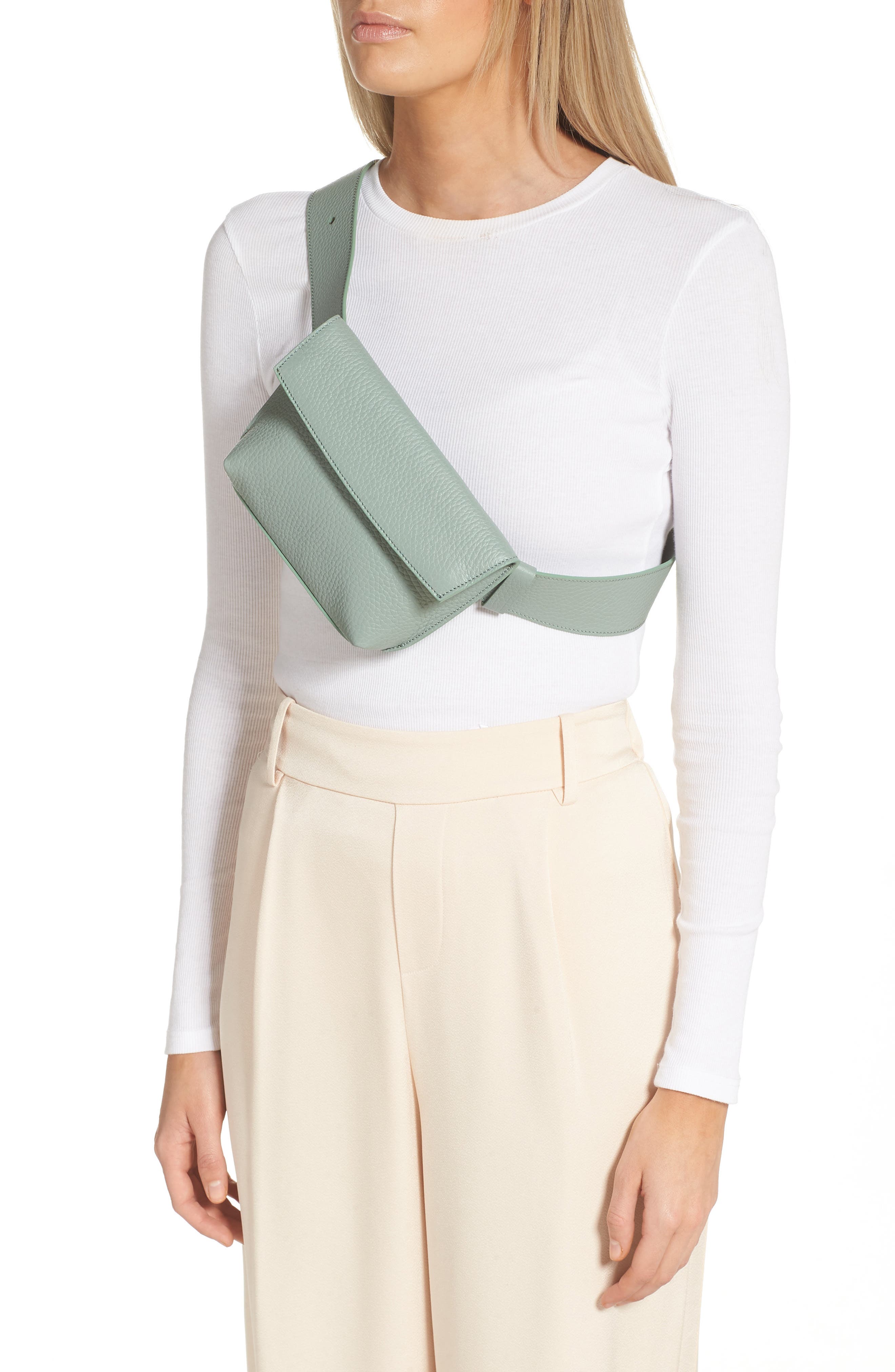 Yvonne Koné Yari Leather Belt Bag, Alternate, color, 