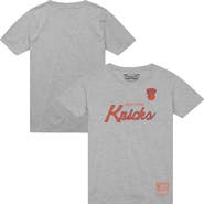 Mitchell & Ness Men's Mitchell & Ness  Heather Gray New York Knicks Big & Tall Hardwood Classics Vintage Wordmark T-Shirt