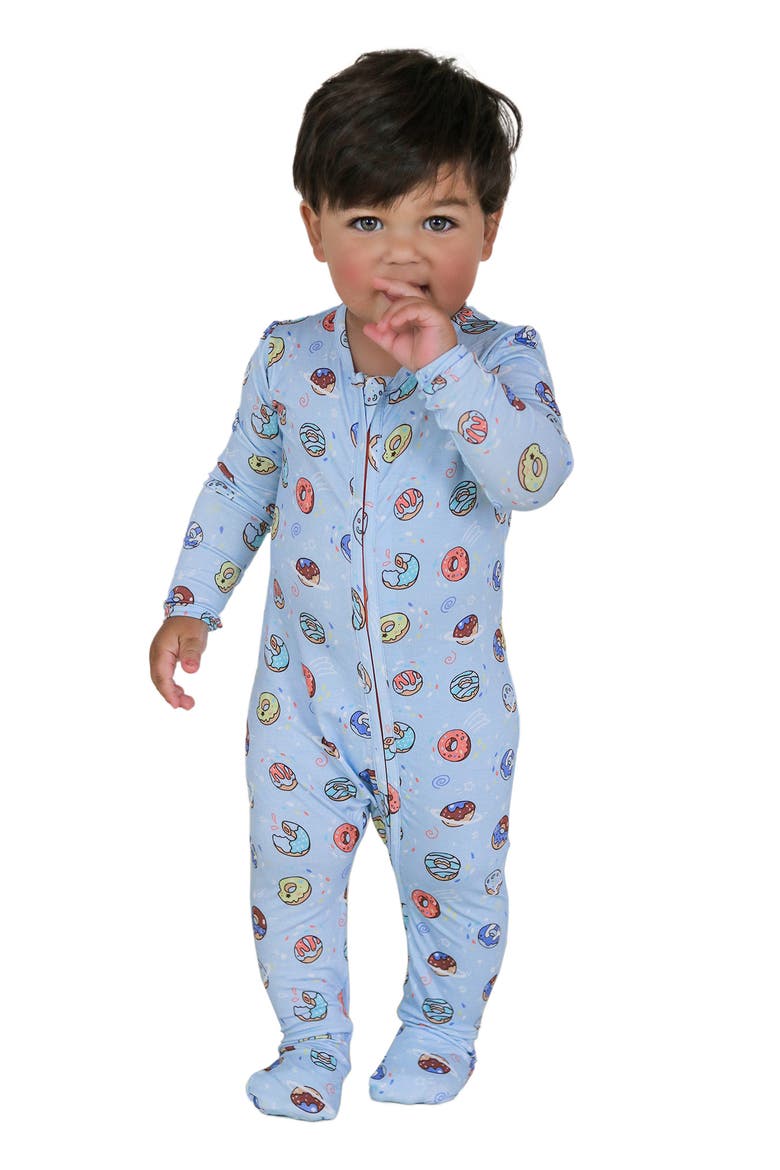 Baby Blue Space Donut Convertible Footie, Alternate, color, BLUE DONUT