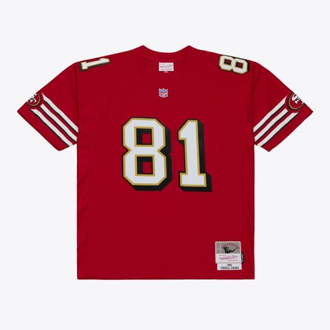 Men's Mitchell & Ness Terrell Owens Red San Francisco 49ers 1996 Legacy Replica Player Jersey