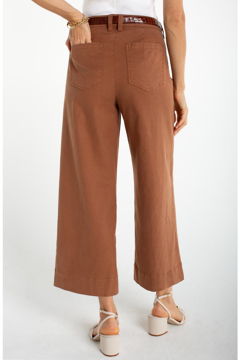 High Waist Crop Wide Leg Pants, Alternate, color, MOCHA BROWN
