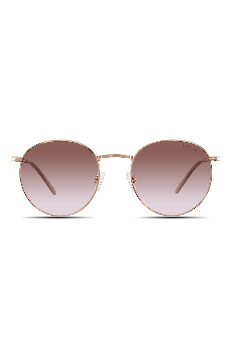 Velvet Eyewear Yokko Sunglasses, Main, color, Rose Gold Rose