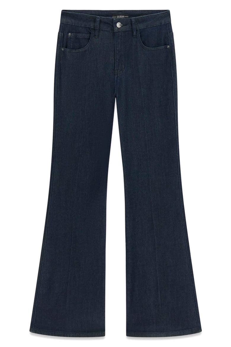 Belle High Waist Flare Leg Jeans, Alternate, color, BLUE