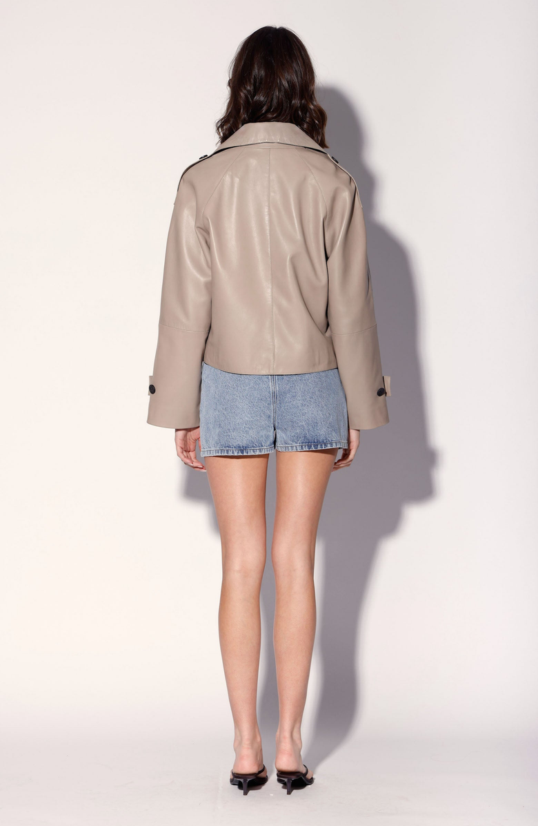 Walter Baker Ruth Leather Jacket, Alternate, color, Salt