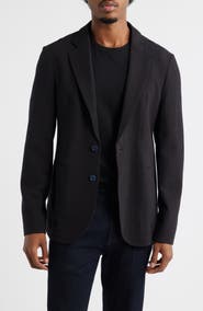 Emporio Armani Brown Textured Stretch Wool Sport Coat