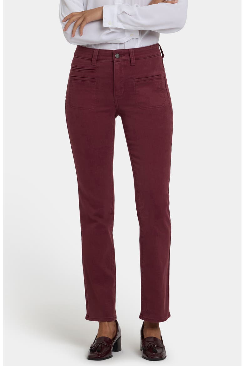 Marilyn High Waist Utility Pocket Jeans, Main, color, SIENNA RED