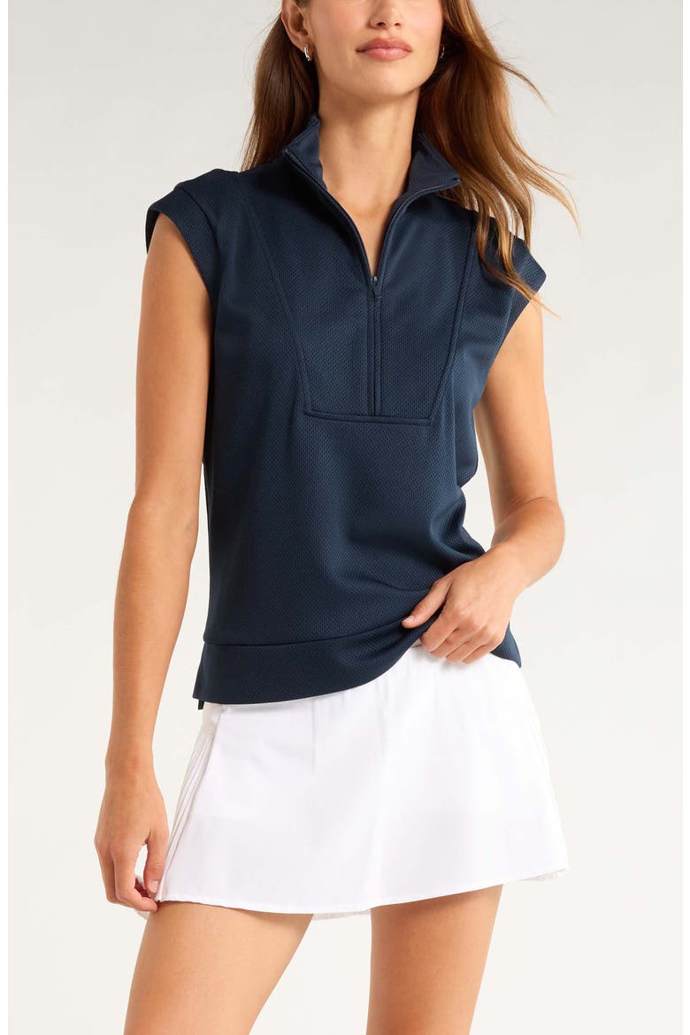 Sleeveless Mesh Top, Main, color, NAVY SAPPHIRE