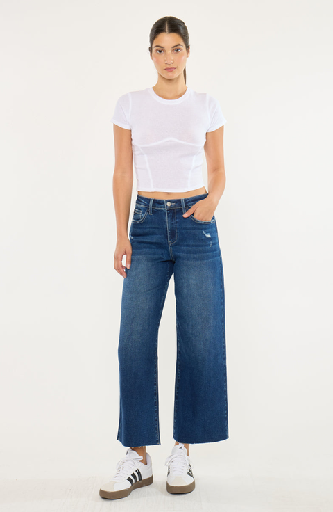 Tory Essentials High Rise Crop Wide Leg Jeans