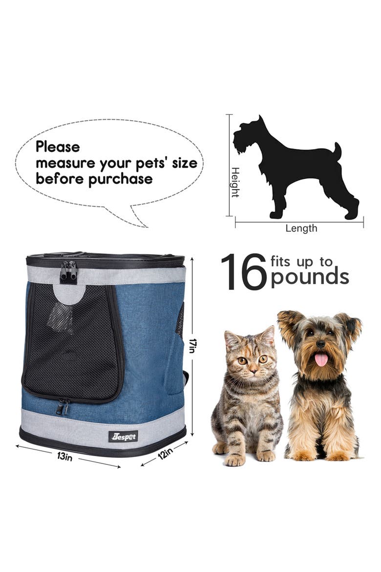 Pet Soft Backpack Carrier 13", Alternate, color, Blue