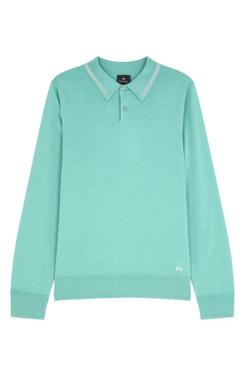 Ps By Paul Smith Ps Paul Smith Merino Wool Half-zip Sweater In Green