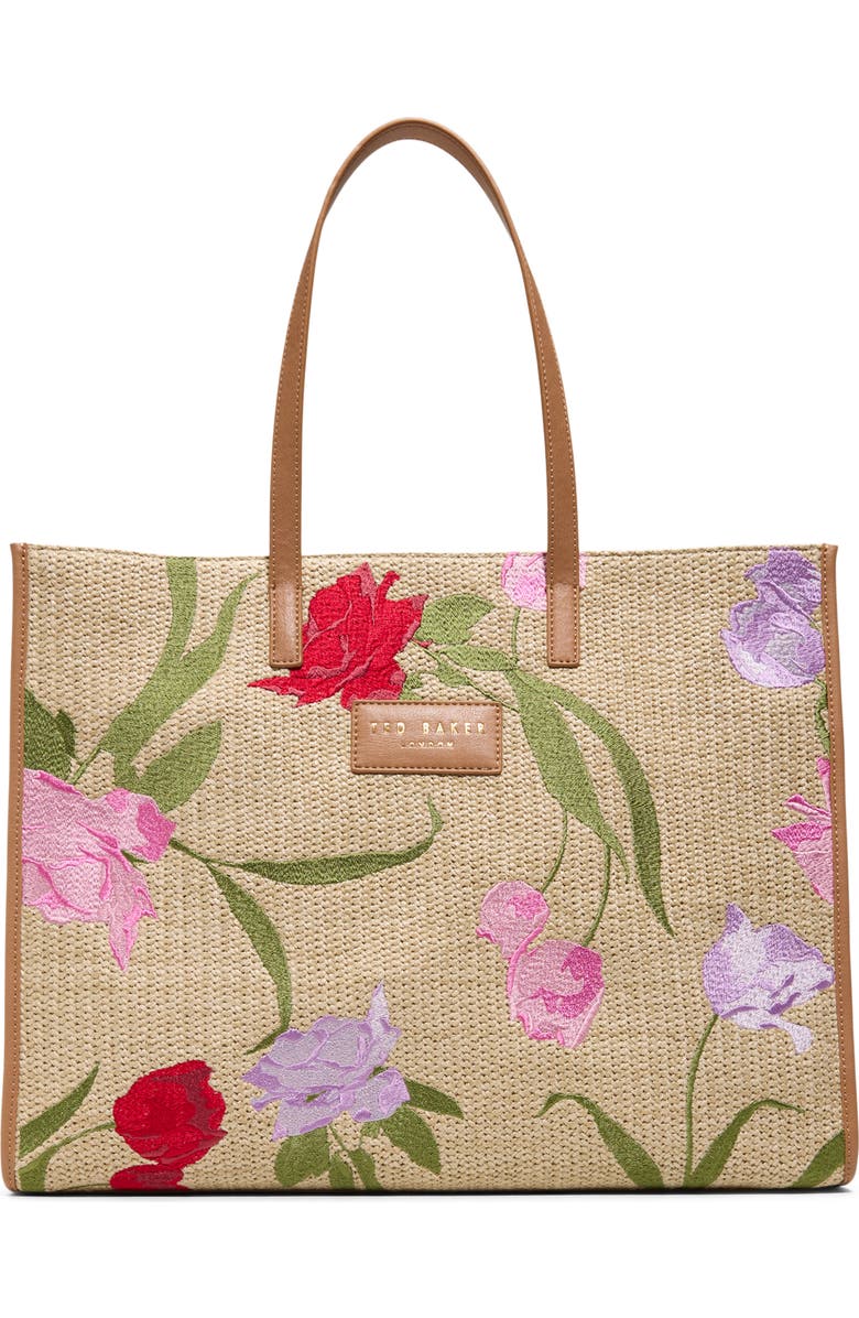 Ted Baker Palmer Tote, Main, color, Red Multi