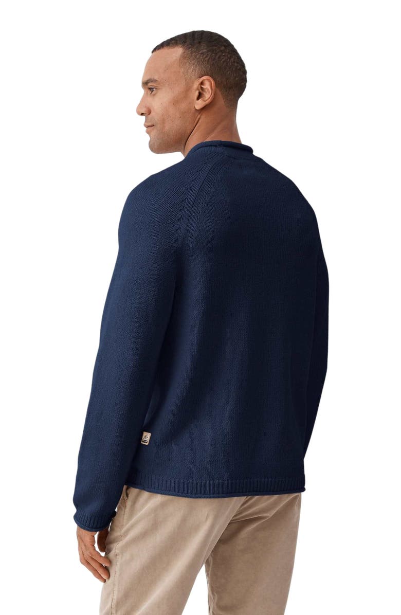 Surfside Supply Co. Stu Raglan Rollneck Sweater, Alternate, color, Navy