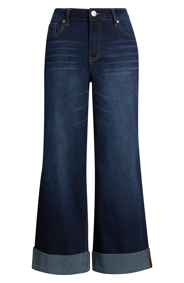 1822 Denim High Waist Rolled Cuff Slim Wide Leg Jeans, Main, color,