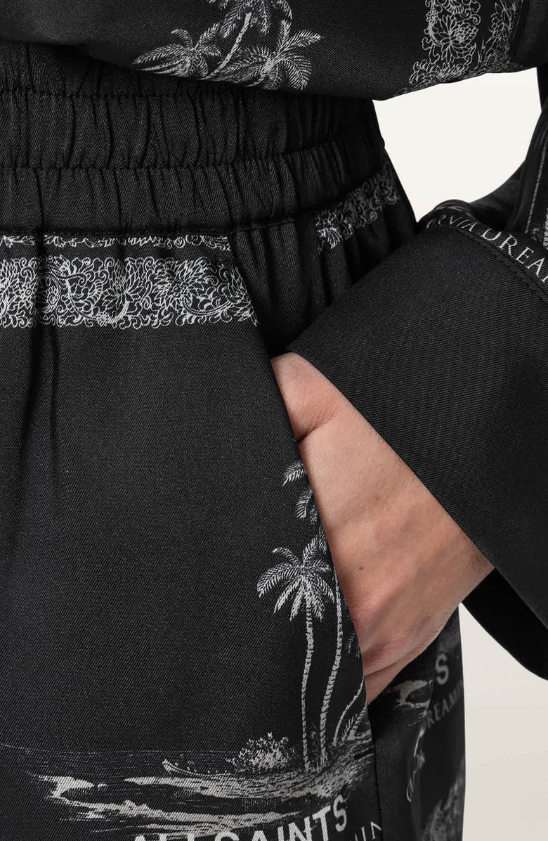 AllSaints Lettie Shorts, Alternate, color, Waimea Black