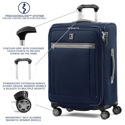 Travelpro Platinum Elite Softside Expandable Medium 25-inch Checked Luggage In Dark Blue
