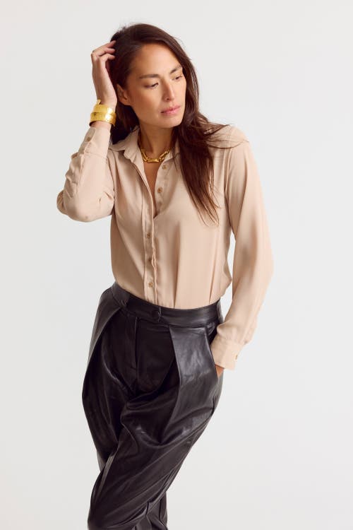 The Shirt By Rochelle Behrens The Signature Shirt In Brown