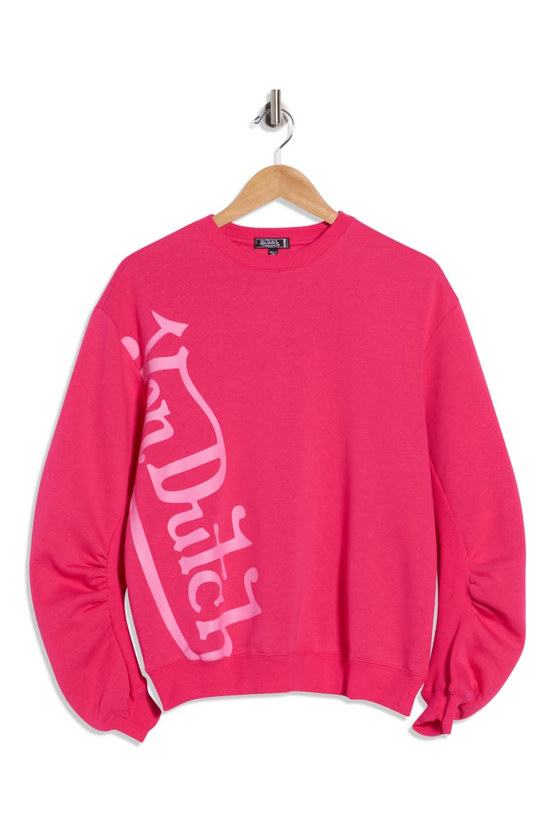 Long Sleeve Sweatshirt, Alternate, color, PEACOCK PINK